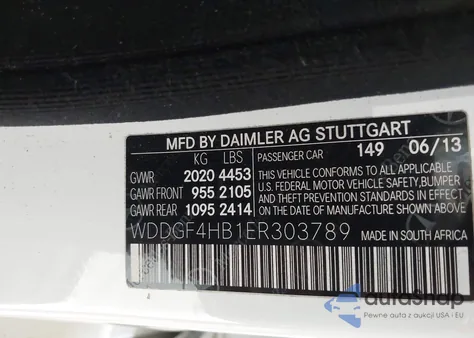 2014 Mercedes-Benz C 250 Sport from USA, damaged, VIN WDDGF4HB1ER303789